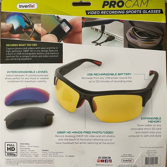 Video Recording Sports Glasses - Picture 3 of 4